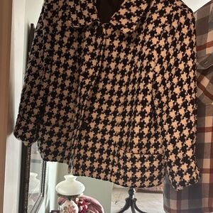 Investments Black and White Houndstooth Blazer